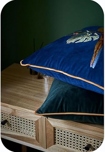 Miniatura 3 de Funda de almohada de lujo con bordado de leopardo, funda de cojín de tela de terciopelo bordada dorada, funda de cojín decorativa con estampado de