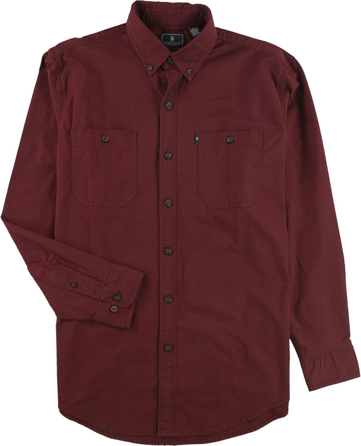 G.H. Bass & Co. Mens Summit Creek Long Sleeve Button Down Twill ShirtButton-Down Shirt