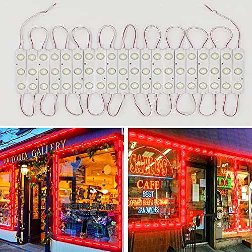 Image of LED Module, 100pcs 49.8 Ft 5730 SMD 150LM Per LED Module IP65 Waterproof Decorative Light for Advertising Signs with Tape Adhesive Backside (Red Light)