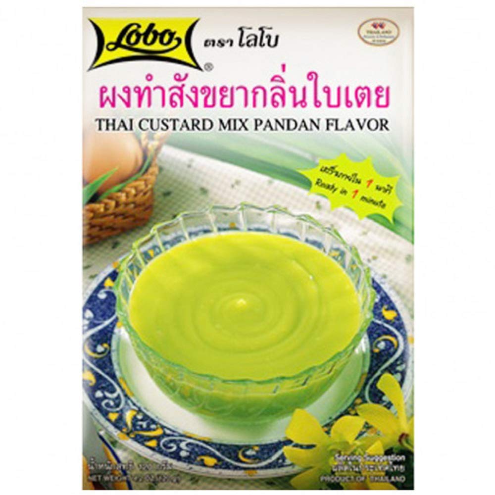 Amazon.com : LOBO-Thai Custard Mix Pandan Flavor, 120 grams X 3