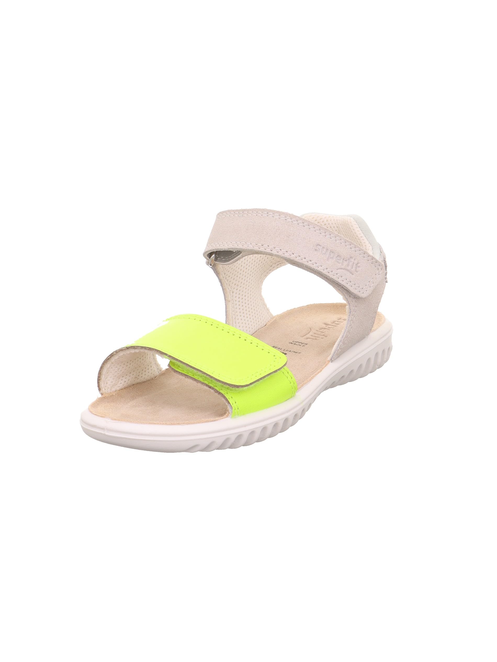 Superfit Girl's Sparkle Sandal, Yellow White 6000, 1.5 UK