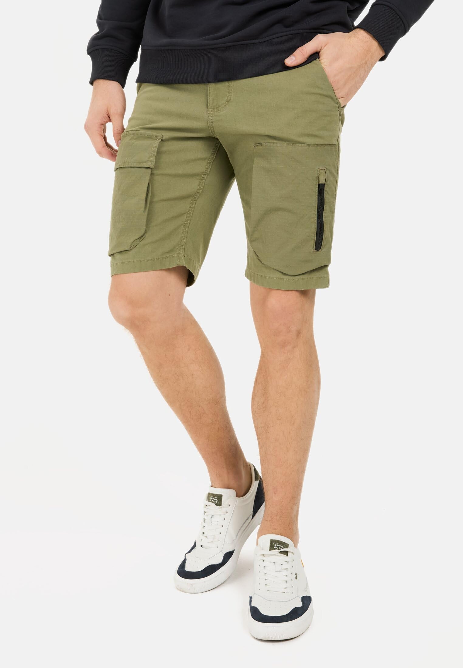 camel active Herren Cargo Shorts mit Ripstop-Kontrast