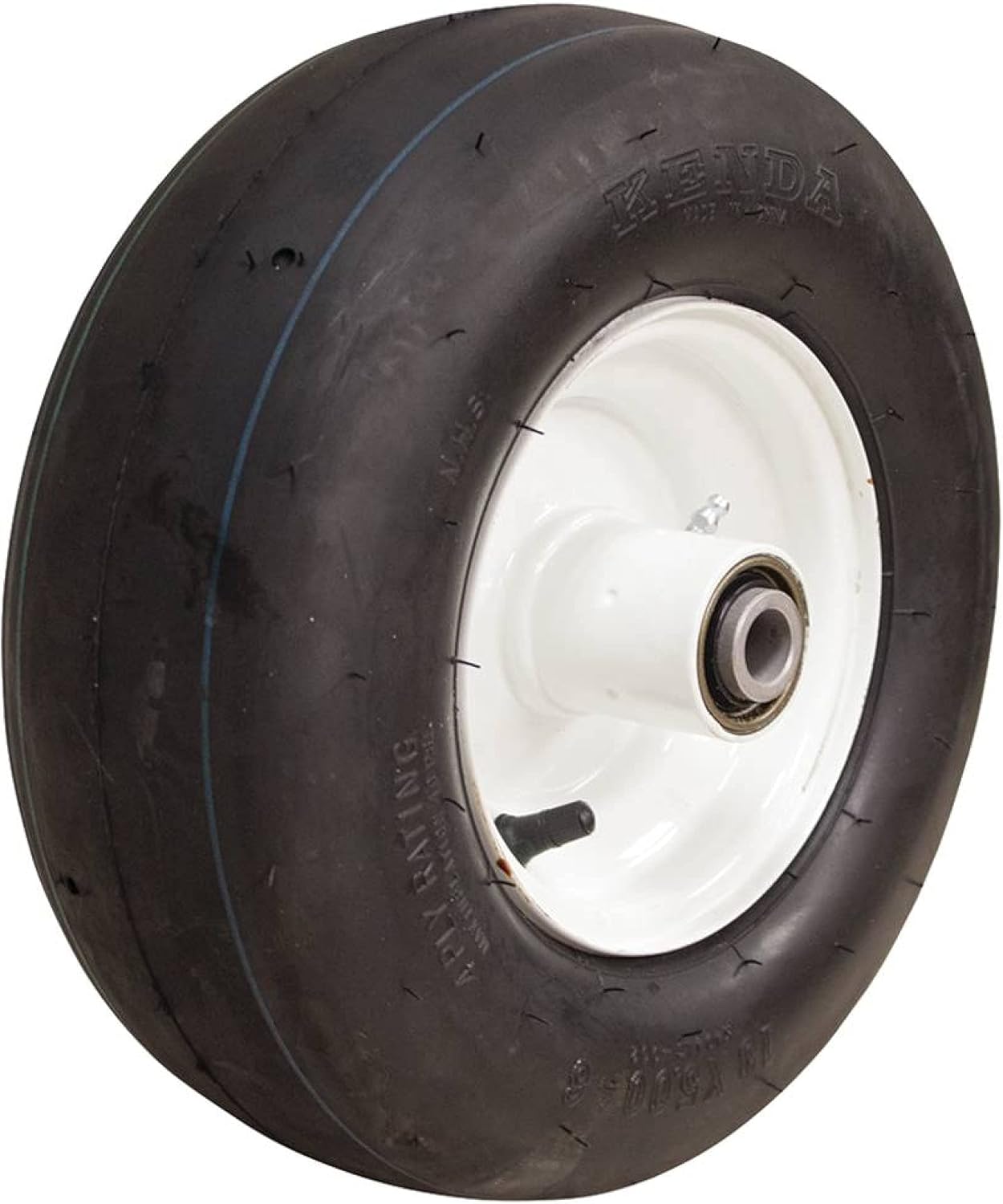 Rareelectrical Zero Flat Foam Filled Wheel Assembly 13X5.00-6 Smooth 3/4 Bore 5-5/8 Hub White Steel Rim Compatible With Scag Turf Tiger 52 61 72 In Zero Turn Mower Replaces 482503 9277 Stens 175-517