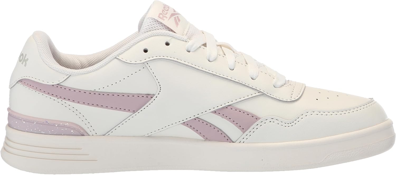 Reebok Women's Court Advance Clip Sneaker, Chalk/Ashen Lilac/Chalk, Women's Size 8.5 - Image 6
