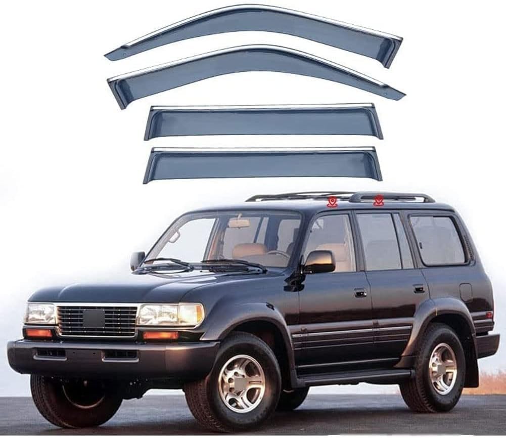 FENGJP Car Window Wind Deflectors for Lexus LX450-j80 1996-1997, Window Wind Deflector Visor Rain Smoke Guards Automotive Accessories