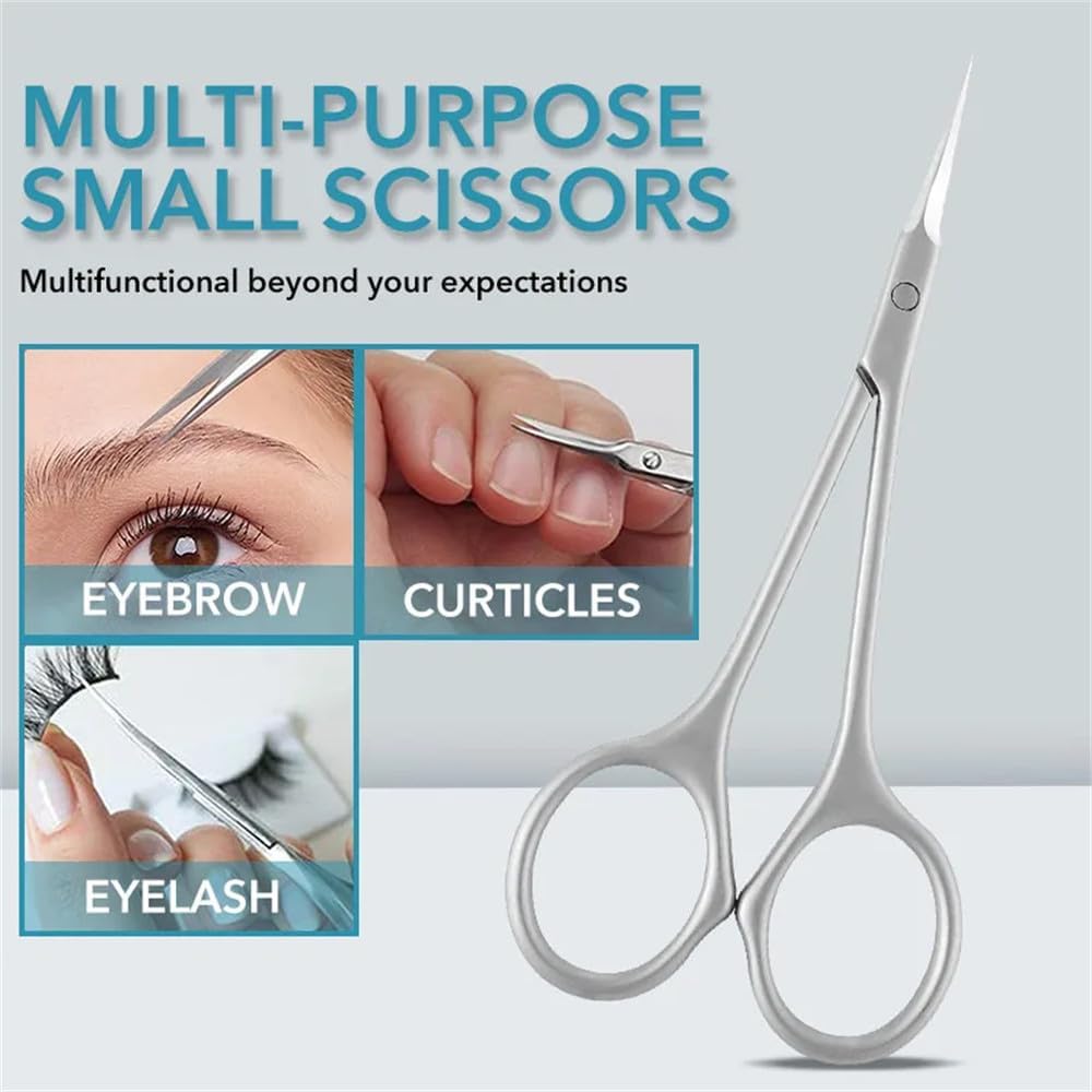 1PC Scissors Stainless Steel Multi-Purpose Manicure Scissors Cuticle Trimmer Beauty Grooming Kit,Silver