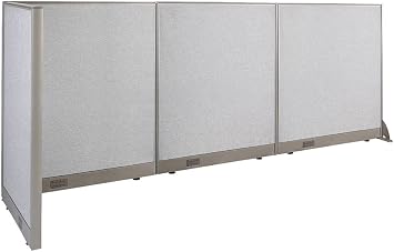 GOF Freestanding L Shaped Office Partition, Large Fabric Room Divider Panel, 30" D x 108" W x 48" H