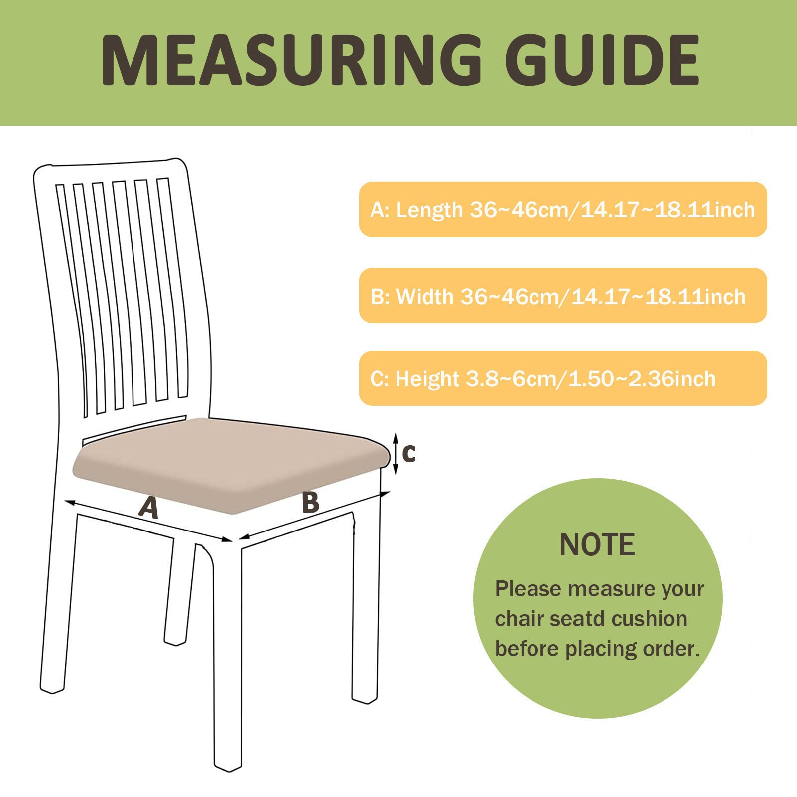 Universelle Esszimmerstuhl-Sitzbezüge mit Bändern, einfarbig, Set mit 1, 2, 4 oder 6 Stück, elastische Stretch-Stuhlbezüge, rutschfeste Schutzhülle für Küche und Büro (schwarz, 6er-Pack)