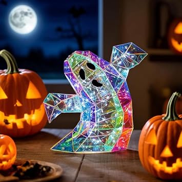 Ghost Halloween Decor Funny 3D Colorful Tablecenterpiece for Valentine's Day Porch Christmas Anniversaries Living Room