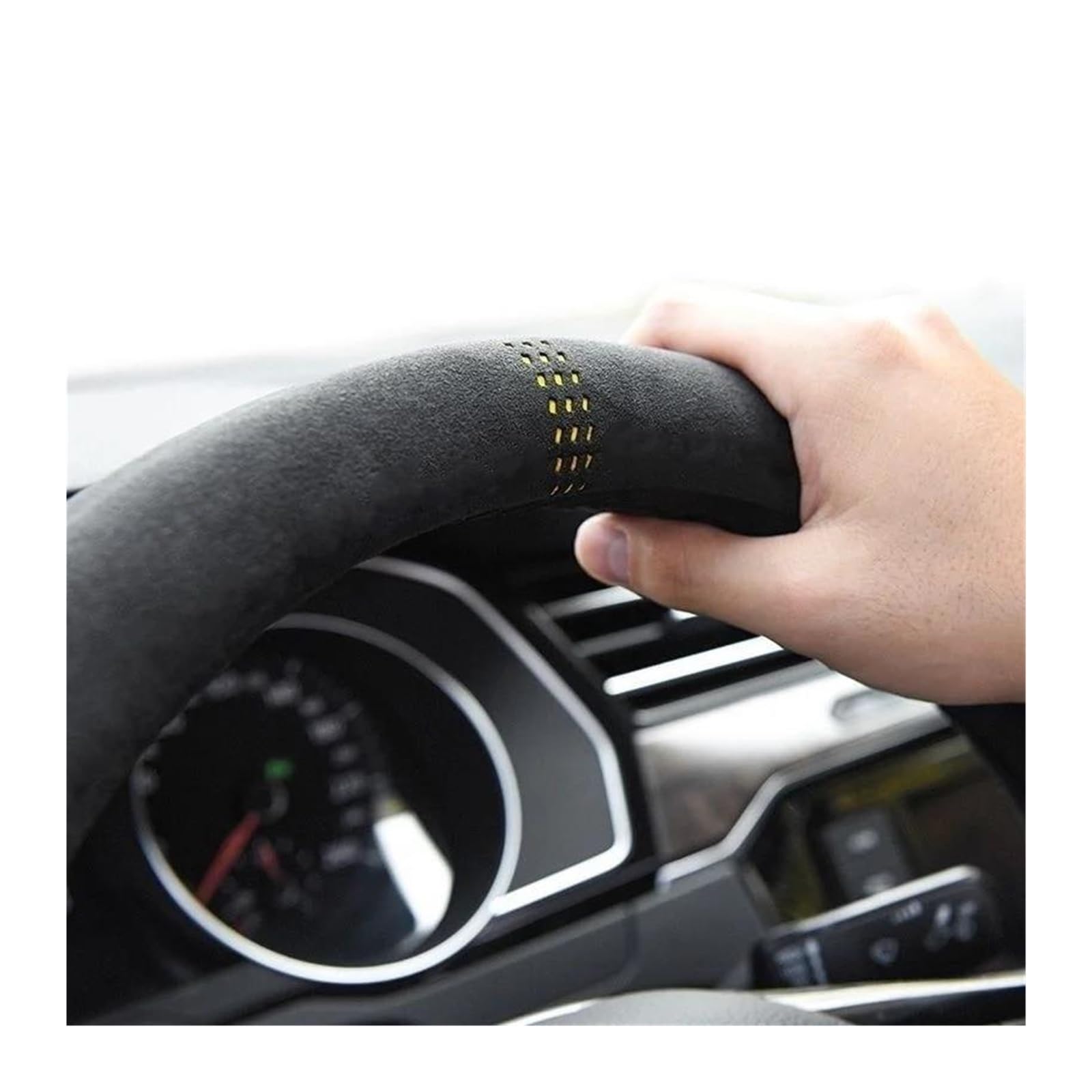 Produktbild von Lenkradbezug Auto Anti Rutsch Lenkrad Abdeckung Wildleder Universal Lenkradhülle 3 Teilig