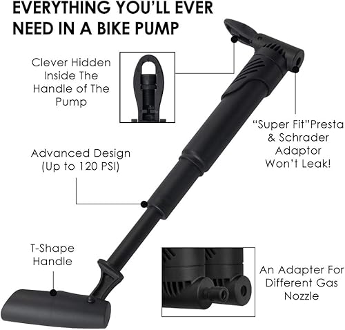 Miniatura 2 de WOTOW Bike Tire Repair Tool Kit, Waterproof Frame Storage Bag & Mini Bike Pump & 16 in 1 Multitool & Bicycle Tyre Lever Patch Portable Repair Tool