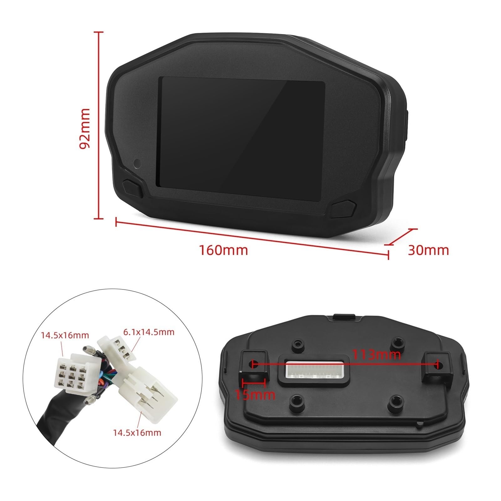 Tablero de moto Tacómetro HD para motocicleta, tacómetro Digital, odómetro para 2 y 4 cilindros, tablero de para Moto para Yamaha