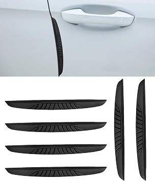 6 Pcs Car Door Edge Protector for Kia Soul 2020 2021 2022 2023, Premium PU Scratch Guard Anti Collision Strip Trim Bumper Defense Moldings,Black