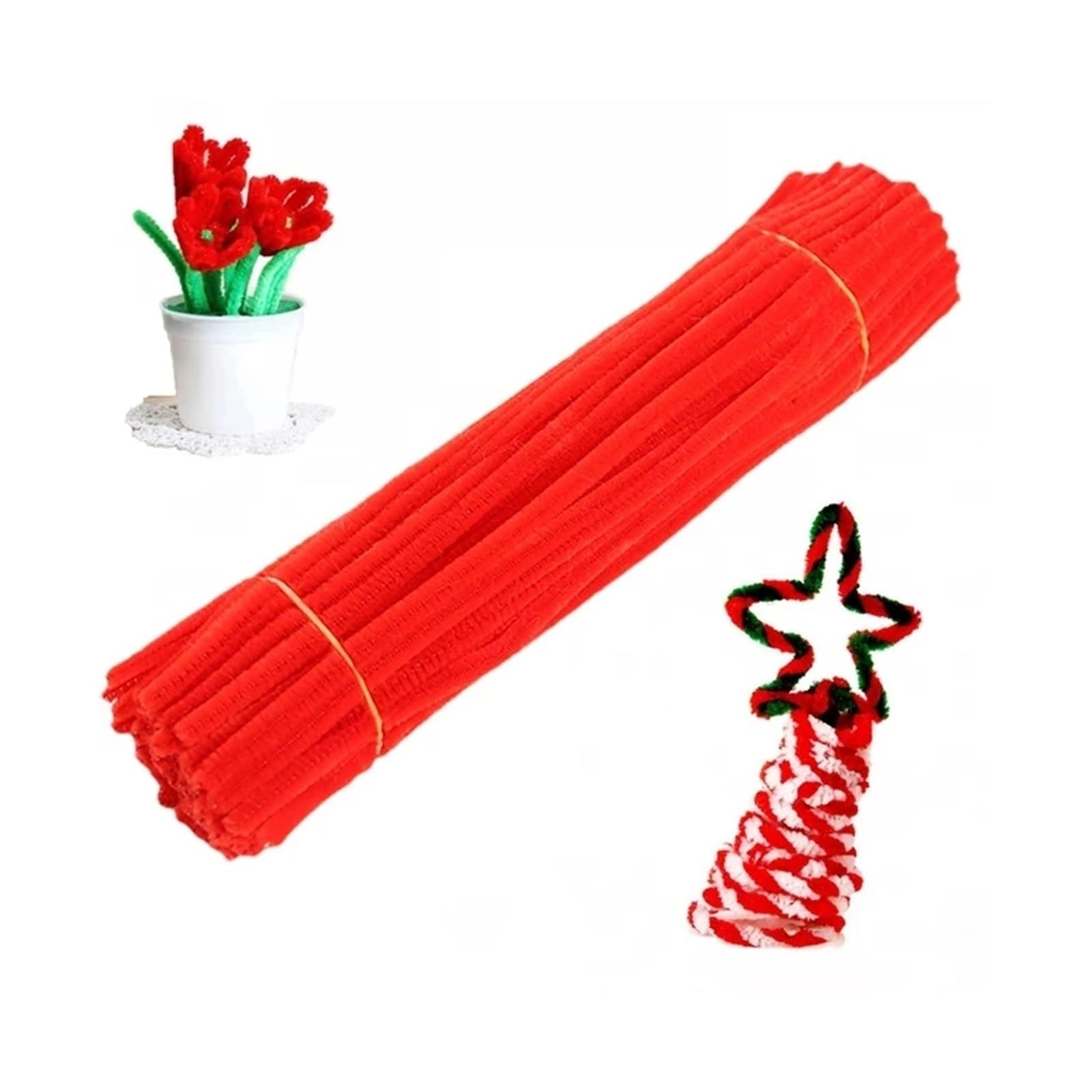 TGDGFKIAS Cure-pipes pour loisirs créatifs, Chenille tiges cure-pipes multicolore paquet de 100-1000 pièces(Color 77,300PCS)