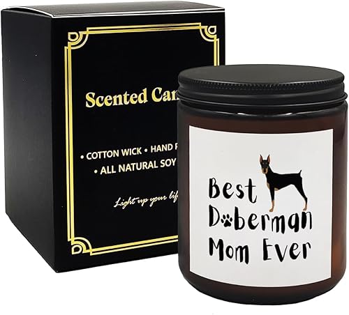 Mancheng-zi Doberman - Vela para perro, regalos para mamá Doberman, regalos Doberman para mujeres, regalos para dueños de Doberman, regalos Doberman