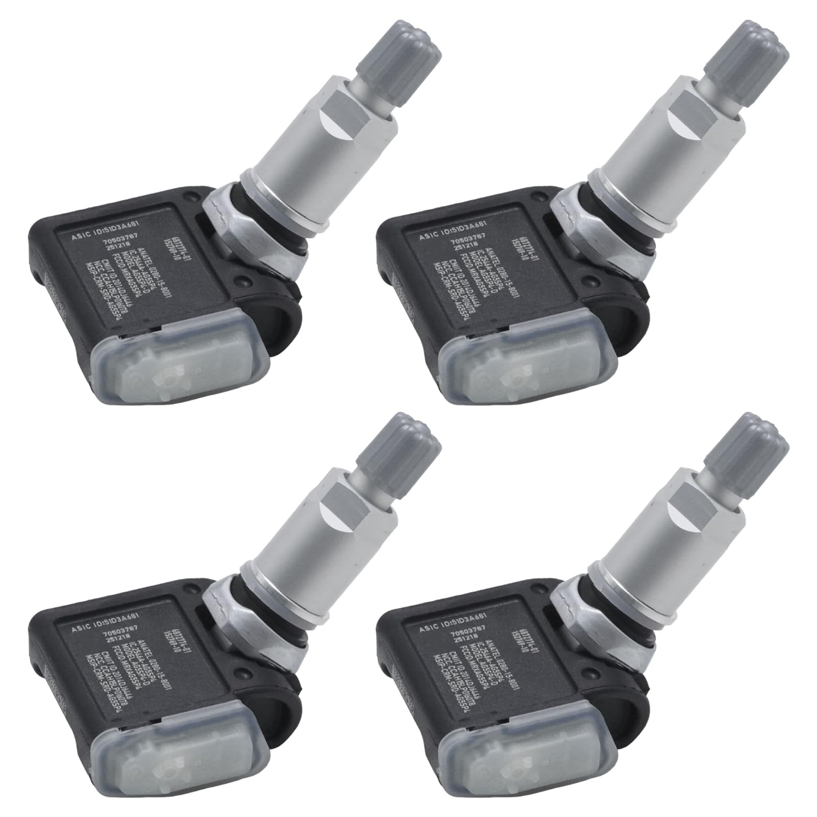 36106872774 TPMS Lot de 4 capteurs de pression des pneus de rechange pour BMW Série 3 G20 G21, Série 5 G30 G31, X3 X4 X5, remplace 36106876957