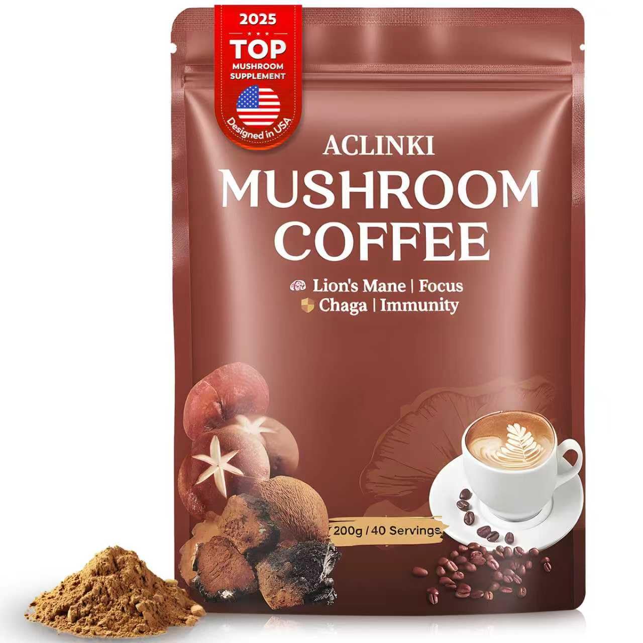 Amazon.com: ACLINKI Organic Mushroom Coffee, 7 Adaptogenic