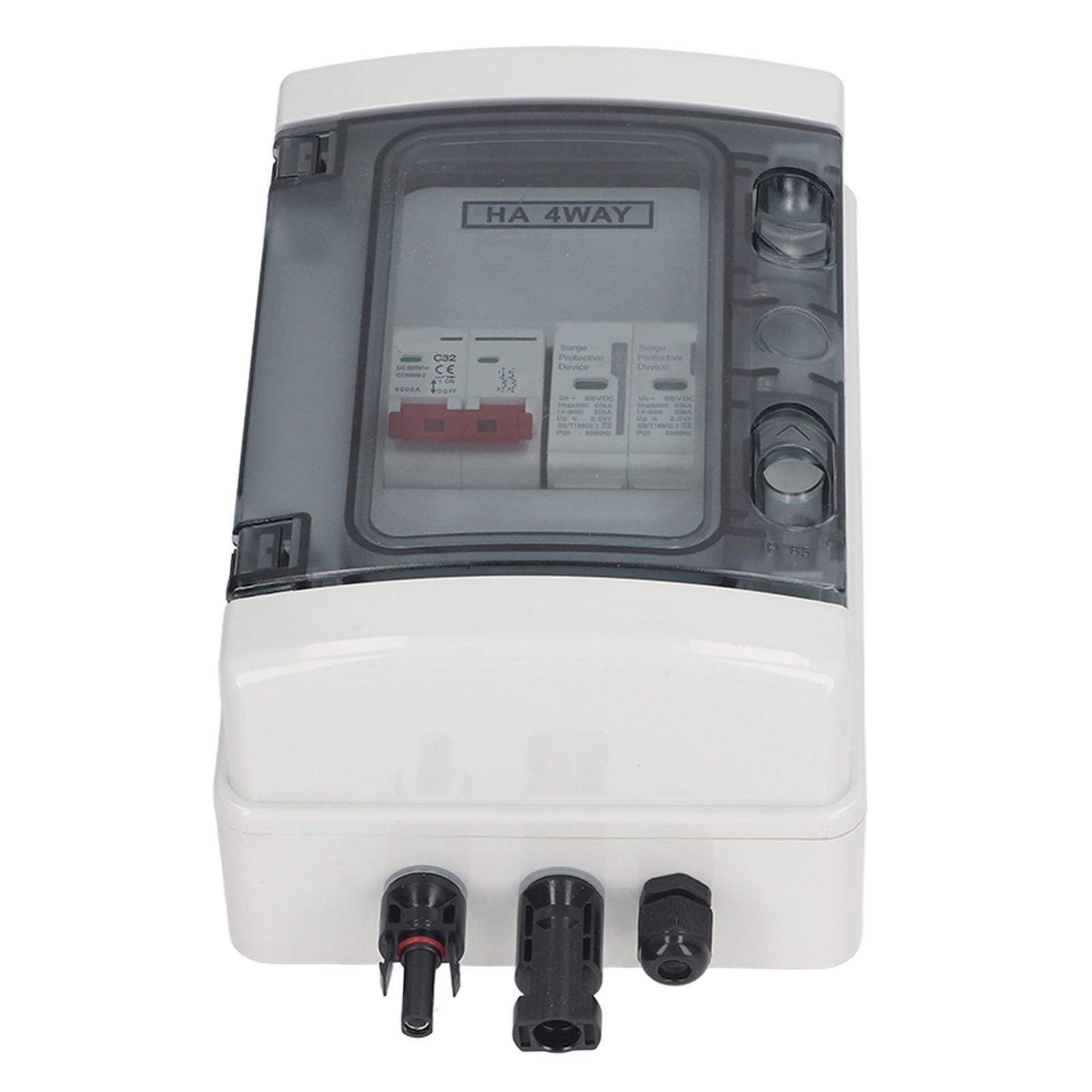 Omabeta Scatola Combinatrice Fotovoltaica Impermeabile con Protezione da Sovratensione DC500V per Sistemi di Energia Solare Materiale PC Durevole