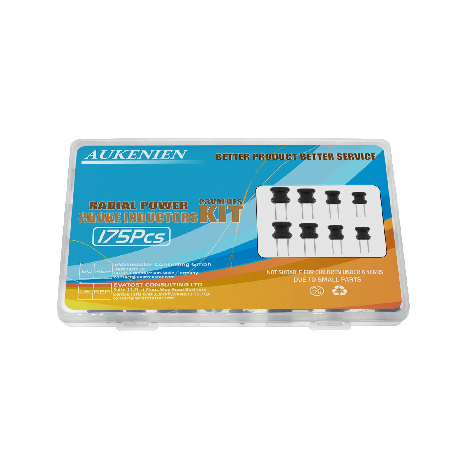 Kit 175 Pezzi Induttori Radiali AUKENIEN - 23 Valori Da 1uH A 20mH, Per Hobbistica E Riparazioni