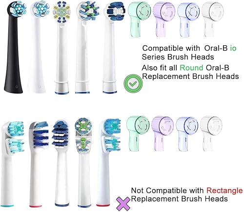 Miniatura 7 de Paquete de 6 fundas de repuesto para cabezales de cepillo de dientes, versátil tapa de viaje a prueba de polvo para Oral B iO Series - Compatible