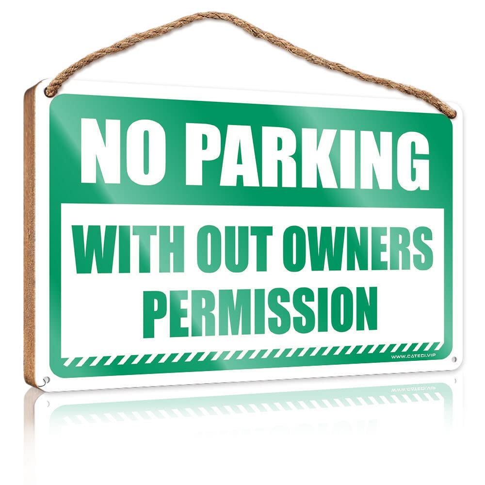 DTHA Plaque Sign No Trespassing With Out Owners Permission Wooden Sign Bar Signs For Home Decor Farmhouse Door Decor(23X35CM)