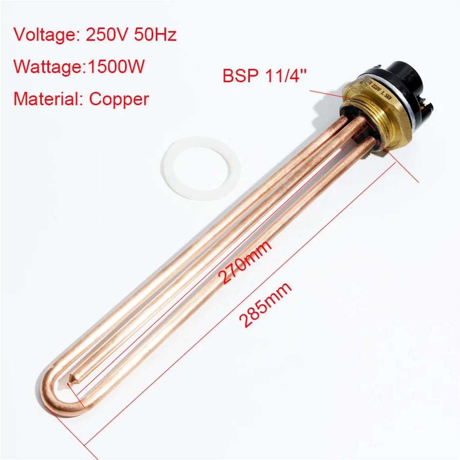 Interruttore di controllo della temperatura del termostato dello scaldabagno BSPT 1 1/4 (circa 41 mm) 1500 W 2500 W 15 A(With Nut,250V_2.5KW)