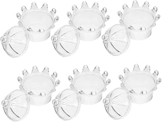 TEHAUX 6pcs Wedding Candy Boxes Royal Crown Decorative Containers Biscuit Jars for Party Treats European Style