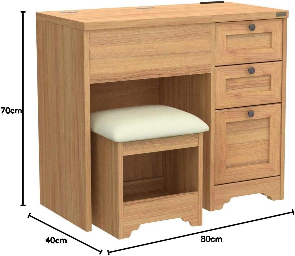佐藤産業 ANRI デスクドレッサー 幅80cm 奥行40cm 高さ70cm ホワイト