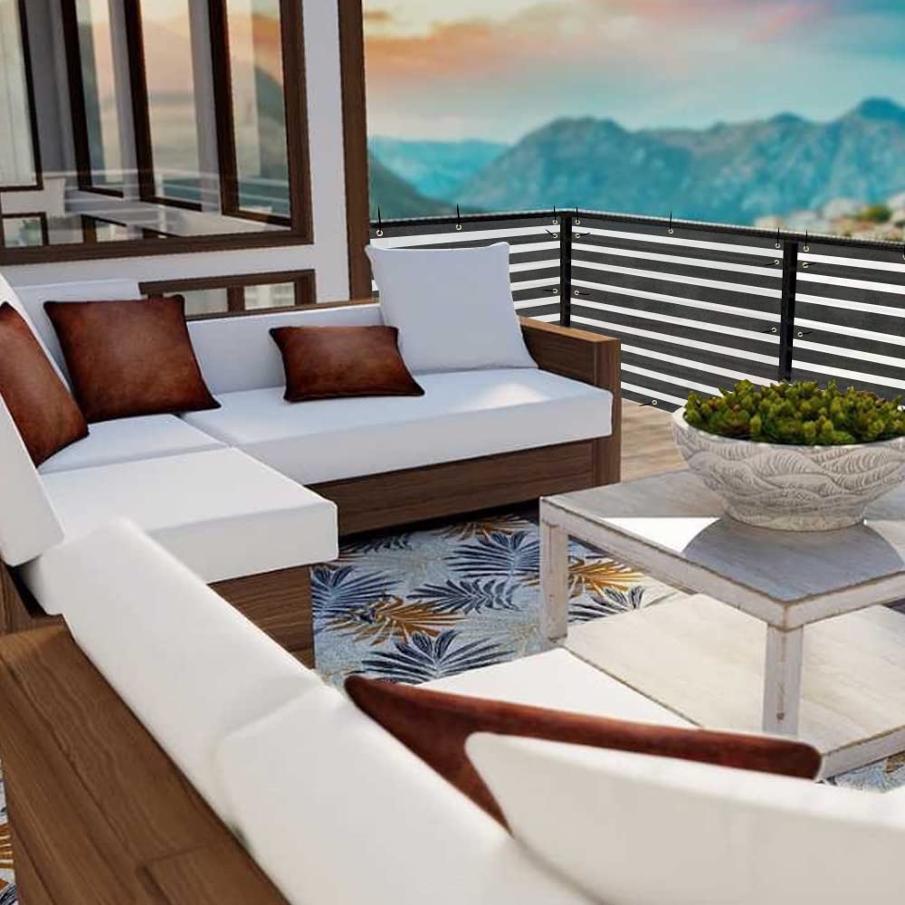 Brise-vue De Clôture, 0,9 X 5 M En Maille Pour Terrasse, Jardin