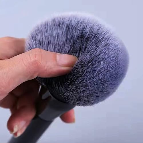 Miniatura 3 de Brocha para base de polvo, brocha de maquillaje grande para cobertura, base de polvo mineral, base de fundación, pulido de mezcla, 1 pieza