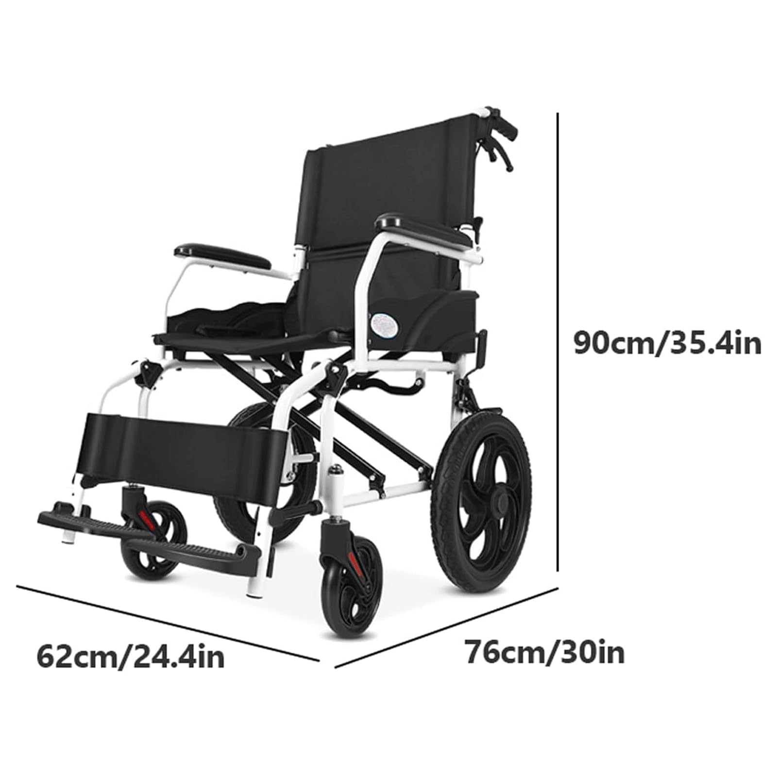 Sillas de Ruedas de Seguridad para el Transporte de sillas de Ruedas Sillas de Ruedas Ligeras Sillas de Ruedas de Aluminio Reposapiés Plegables Sillas de Ruedas móviles para el Cuidado Fácil de Trans