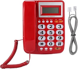 Corded Phone, Desktop Corded Landline Telephone With Caller ID Display With Speakerphone LCD Clear Sound Landline Phone Big Buttons Phone for Home Office