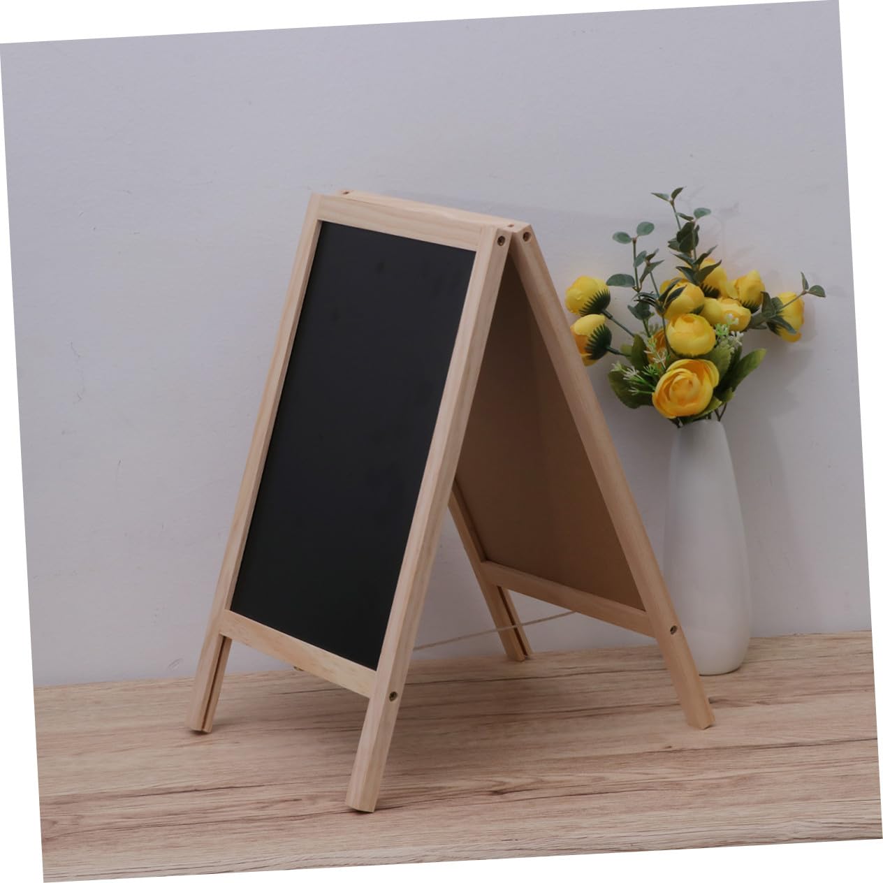 Mini Tableau Chevalet Bois Double Face pour Bar Ardoise Garçon Fille Multifonction pour Messages Décoration Signalétique et Couleur Aléatoire Couleur Aléatoire