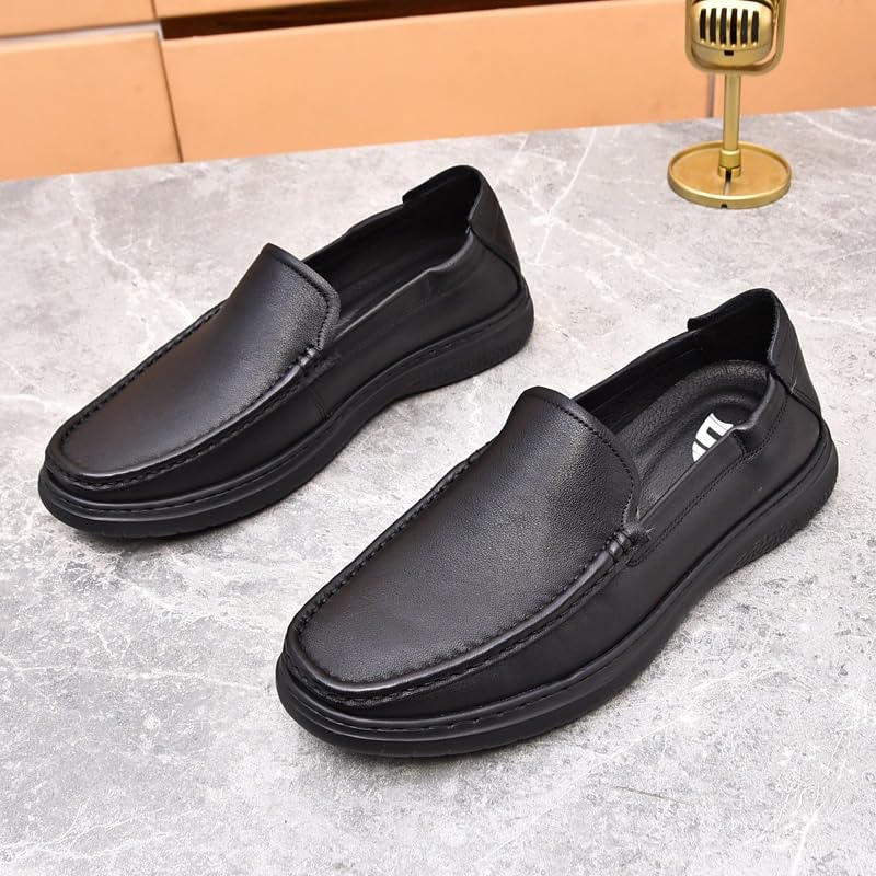 Men's Platform Oxfords Fashion Square Toe Business Office Dress Shoes Casual Non-Slip Low Work Shoes2