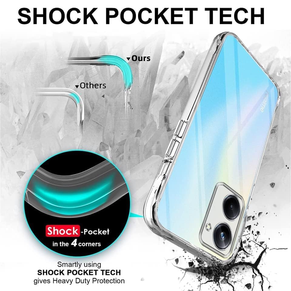Image of Jkobi Back Case Cover for Realme 10 Pro 5G (Camera Protection with Silicone Clear Shockproof Case | Flexible and Soft | Transparent)