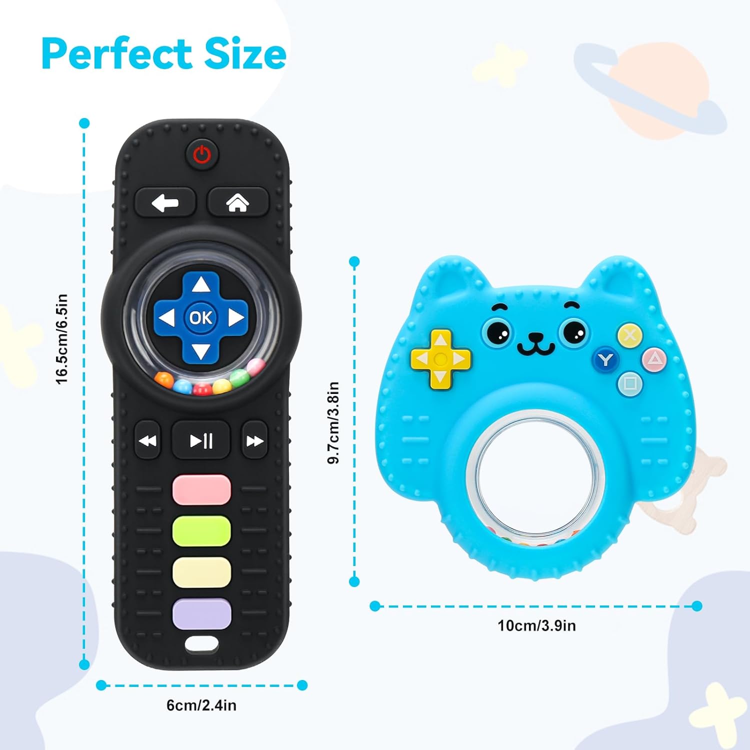 2 Packs Teething Toy for Babies 0-6-9-12 Months image 2