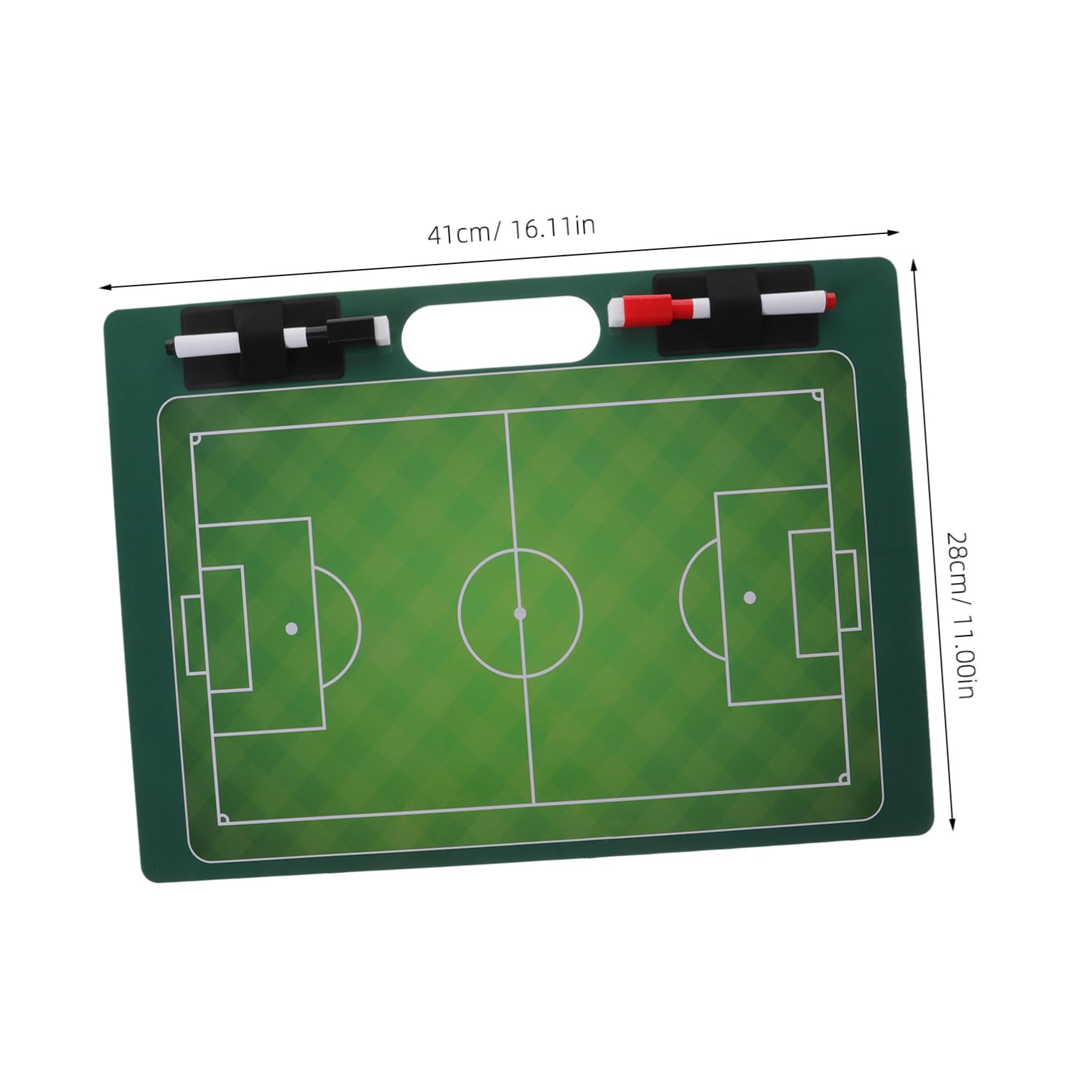 KICHOUSE Handheld Football Coaching Board Dry Erase Strategy Board for Soccer Coaches Full Half Field Game Planning Sports Ball Coaching Tool