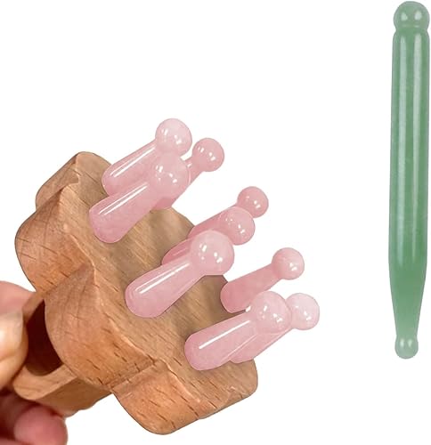 ideayard Peine de masaje para el cuero cabelludo y varita de masaje de jade Gua Sha Pen Scraping