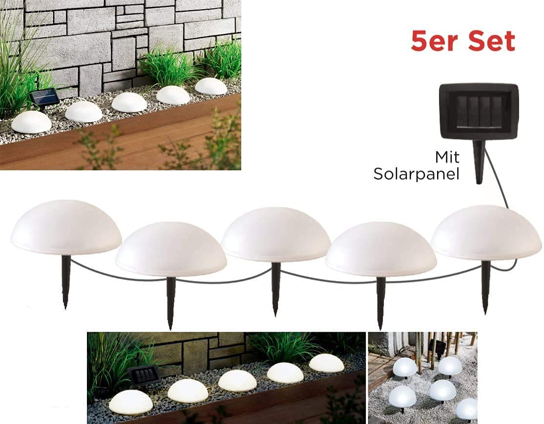 2er Set Solar-Bodenleuchten In Halbkugelform – Wasserdichte Glasstein-Lampen Für Garten, Teich, Rasen & Weg – Autarkes Solarlicht, Kein Kabel Nötig