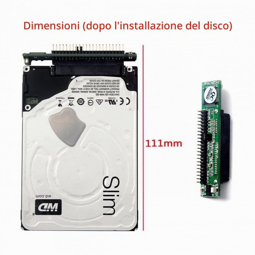 Adattatore convertitore scheda madre CY SATA femmina a IDE 44 pin PCBA per disco rigido da 2,5" per laptop