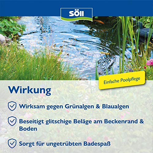 Söll 80465 PoolFun AlgenFrei 5 l - Poolreiniger gegen Algen, Wasserpflege für Pool Planschbecken Kinderpool Swimmingpool Whirlpool