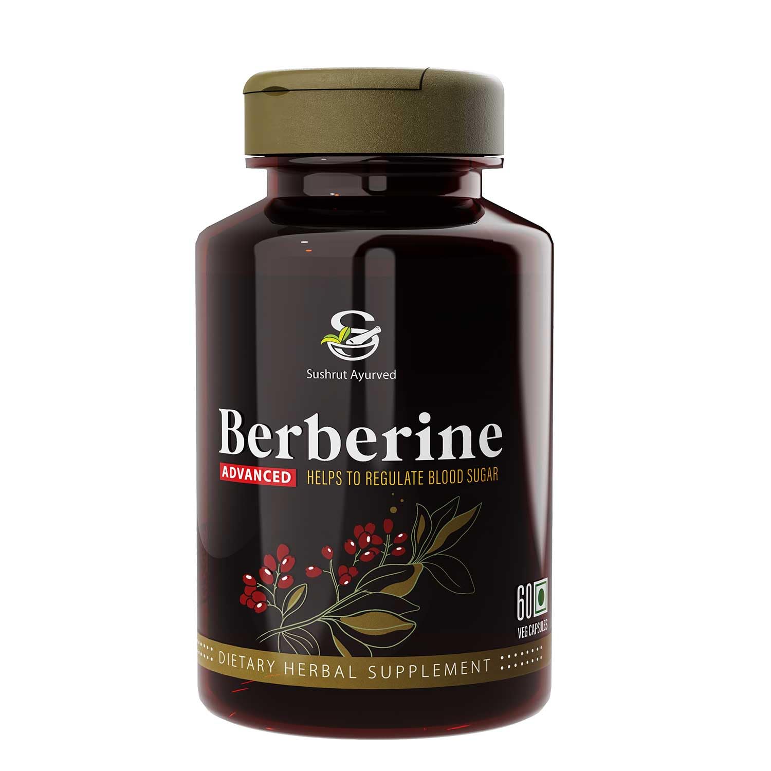 Berberine Advanced 500mg Capsules for Glucose Balance, Optimal Metabolism & Weight Management – Plant-Based Formula with Banaba, Piperine & Cinnamon Extracts [Vegan Friendly] (Pack of 1 - 60 Capsules Each)