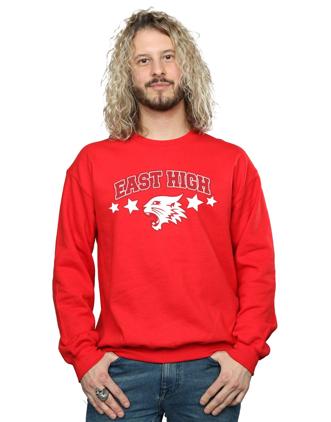Disney Men's Red High School Musical The Musical Wildcat Stars Sweatshirt In | Size: Medium