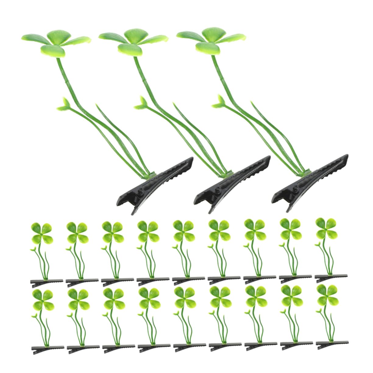Amazon.co.jp: Healvian 四つ葉のクローバー植物ヘアクリップ40個