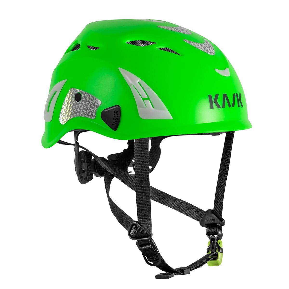 KASK Schutzhelm Superplasma PL HiViz 2.0 Arbeitsschutzhelm, Bergsteigerhelm, Industriekletterhelm - Gr. 51-62 cm Universal-einstellbar, Farbe:schwarz