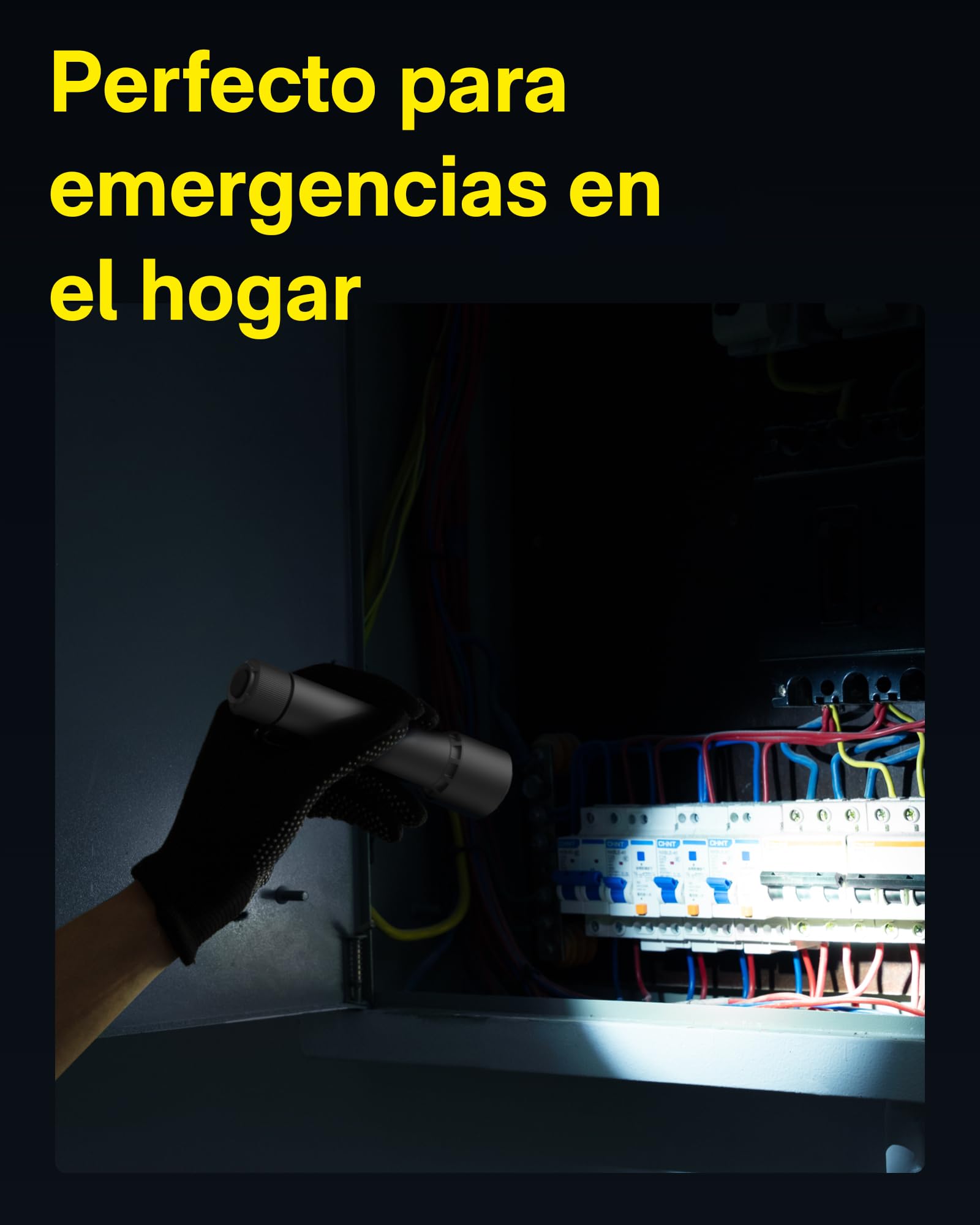 HOTO Linterna Táctica, Linterna Led Recargable de 2300 Lúmenes Altos | Haz Largo de 300 Metros, IP68 Impermeable, Linterna Recargable con Modo Táctico para Supervivencia, Emergencias