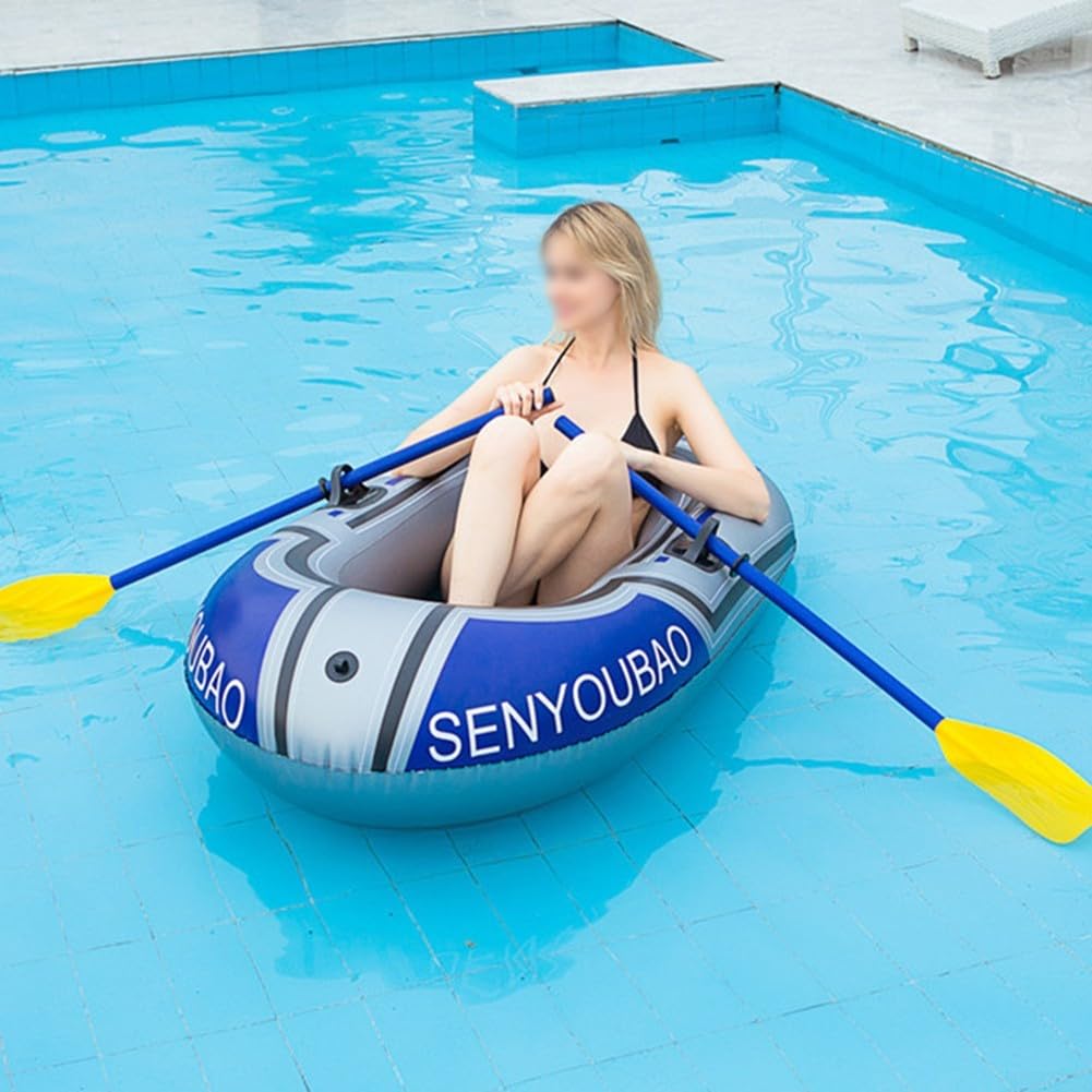 Barco inflable de PVC, disfruta de la naturaleza, a prueba de fugas, doble válvula de aire antifugas para aventuras seguras al aire libre