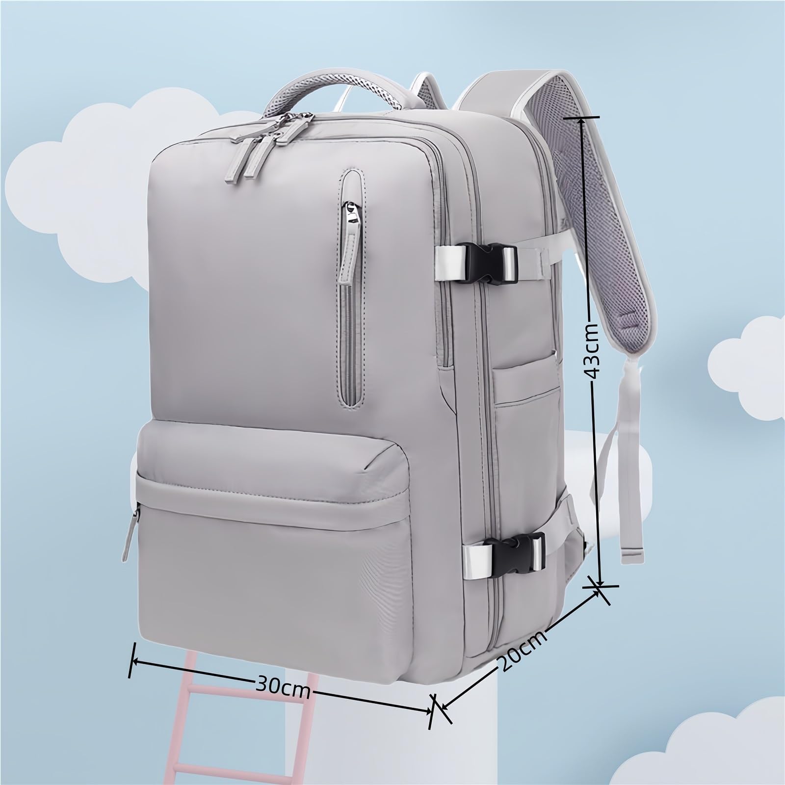 Handgepäck Rucksack Reiserucksack Damen Flugzeug Handgepäck Rucksack Handgepäck Laptoptasche Rucksack mit großer Kapazität