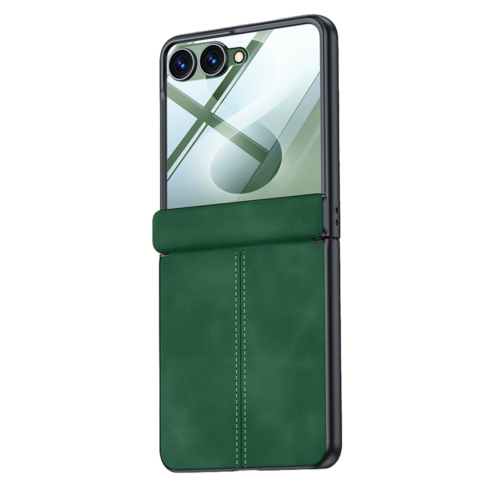 Étui Pour Samsung Galaxy Z Flip 8, Screen Protection Mince Coque Cuir Rétro