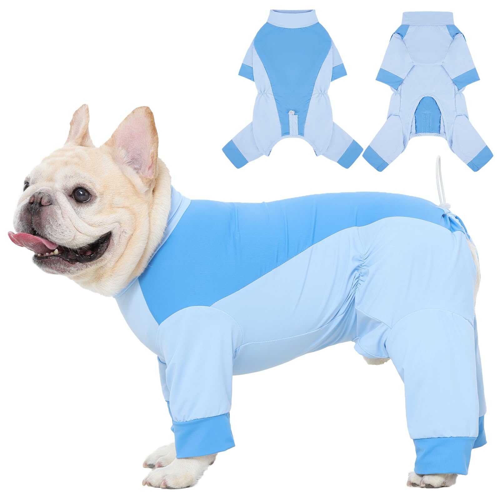 IECOii UPF 50+ Dog Sun Protection Clothing,Full Coverage Jumpsuit,L